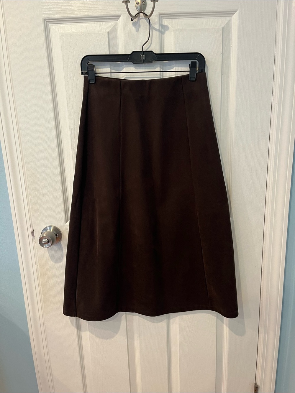 Suede A-Line Brown Women's Skirt
